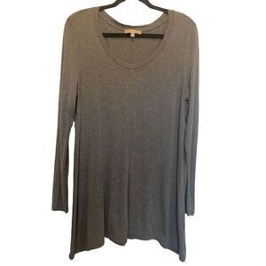 Joan Vass Studio Grey Mini Trapeze Dress